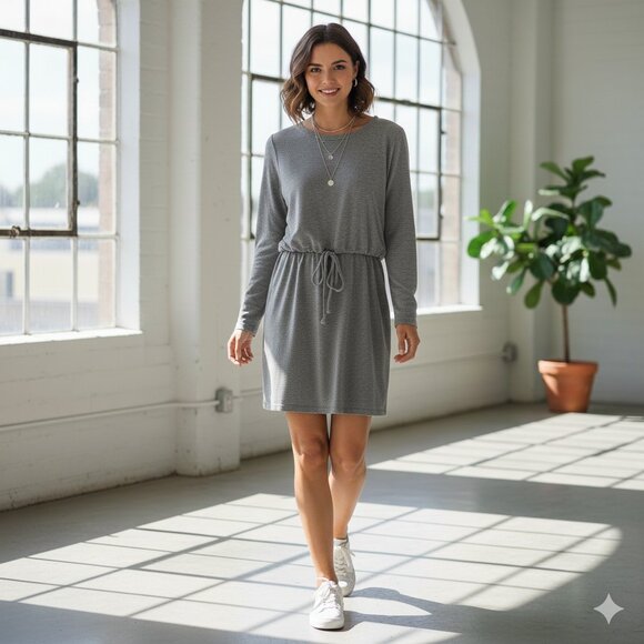 H&M Maternity Nursing Dress Grey Size S - Picture 1 of 8